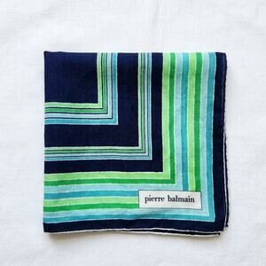 Vintage Pierre Balmain Scarf – Silk Cotton Blend French Fashion Accessory